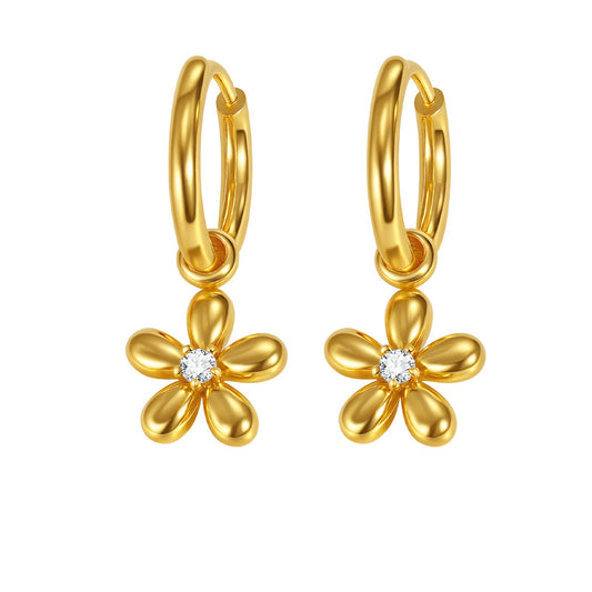 Gold Flower Earring