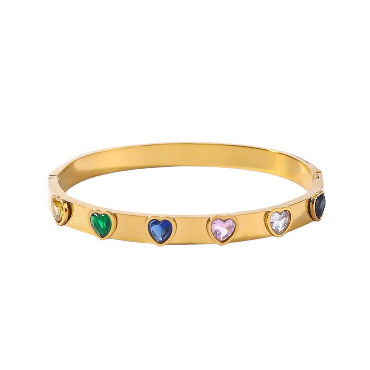Multicolor Heart Bangle